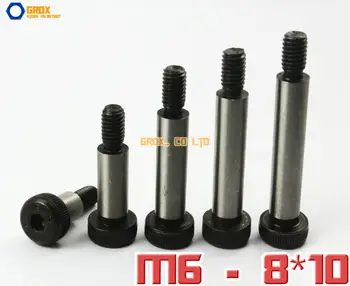 10 Штук M6 С резьбой 8x10 мм из легированной стали марки 12,9 с шестигранной головкой и плечевым винтом Изображение