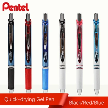 12шт Гелевая Ручка Pentel ENERGEL Черные, Красные, Синие Жидкие Гелевые Чернила BLN75 0,5 мм Ручка Гладкая Быстросохнущая Шариковая Ручка Изображение