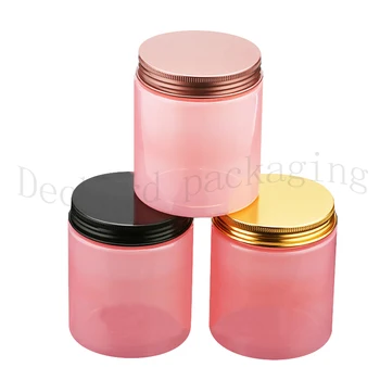 20 шт 250 г Пустой розовый контейнер для косметики для домашних животных с алюминиевой крышкой, крем для лица, инструменты для макияжа, косметическая упаковка Изображение