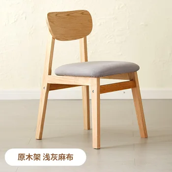 2023 Год Официальный Новый Обеденный стул Aoliviya из массива дерева, домашний современный минималистичный стул со спинкой для ресторана, обеденный стол в отеле, Расческа Изображение
