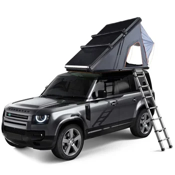 210x130x150 см Алюминиевый внедорожник с твердым корпусом, всплывающий новый стиль, треугольная палатка на крыше автомобиля Изображение