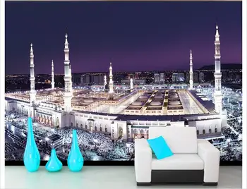 3d обои на заказ фреска Мечеть в Мекке Саудовская Аравия фон гостиная домашний декор фотообои для стен 3d Изображение