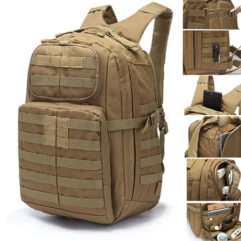 45L Унисекс, Армейский Военный Камуфляж, Тактический Рюкзак, Спортивная сумка для путешествий, Рюкзак для альпинизма, Женский рюкзак для кемпинга Изображение