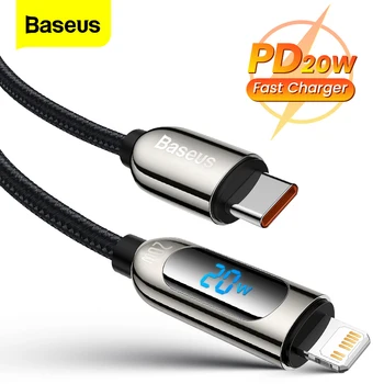 Baseus PD 20 Вт USB C Кабель Для iPhone 12 11 Pro Max Xs X Быстрая Зарядка USB Type C Для iPhone iPad Mini Air Кабель для передачи данных Провод Шнур Изображение