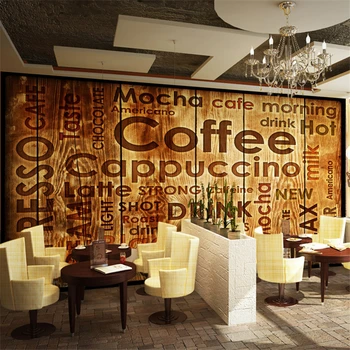 beibehangcafe объемные ретро-фрески обои современное дерево кирпичный фон papel de parede 3d обои Bar Continental Изображение