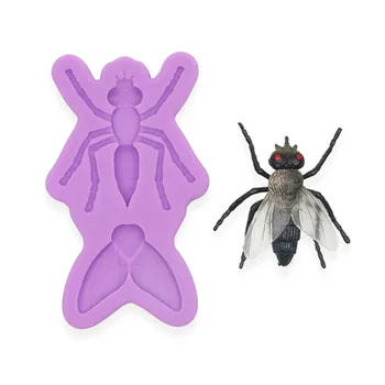DIY моделирование Fly Crystal Drop Клей, смола, Плесень, Силиконовая форма для насекомых Изображение