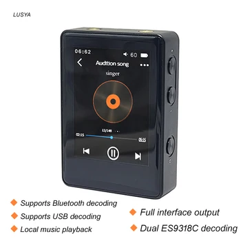 DLHiFi F.AUDIO T3 High Fidelity Hi FI DSD PCM Баланс Выходного Плеера USB Декодер Bluetooth Двойной ES9318C Сенсорный экран MP3 Изображение
