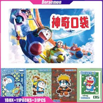 Doraemon Cards SQKD Аниме Фигурка Игральные карты Booster Box Игрушки Mistery Box Настольные игры Подарки на день рождения для мальчиков и девочек Изображение
