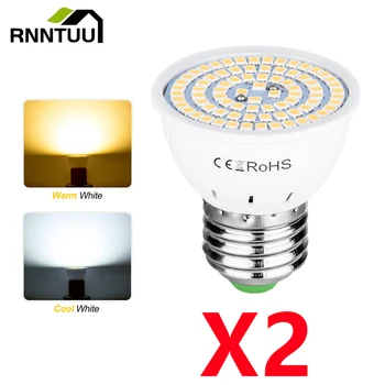 GU10 LED E27 Лампа E14 Прожекторная лампа 48 60 80 светодиодов lampara 220 В GU 10 bombillas led MR16 gu5.3 Лампада Точечный светильник B22 5 Вт 7 Вт 9 Вт Изображение