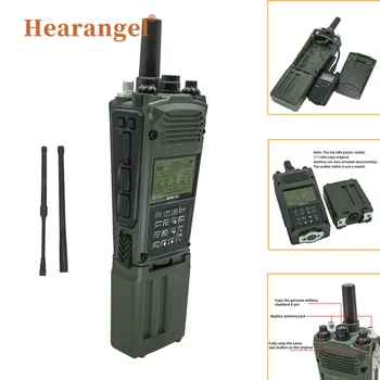 Hearangel Tactical PRC-163 Harris Военная Радиостанция-Манекен Виртуальная Коробка Встроенный Штекер Yaesu Vertex для тактического 6-контактного адаптера Ptt Изображение