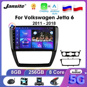Jansite 2 Din Android 11,0 Автомобильный Радиоприемник Для Фольксваген Джетта 6 2011-2018 8G + 256G Мультимедийный Видеоплеер Carplay Стерео Авто DVD Изображение