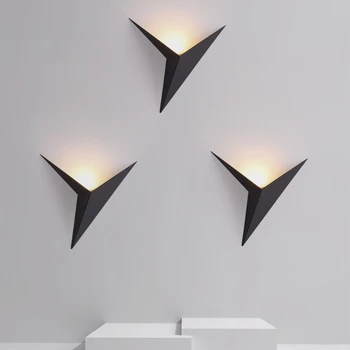 Moderne Minimalistischen Dreieck Form LED Lamps Nordic Stil Indoor Wand Lampen Wohnzimmer Lichter AC85-265V Einfache Beleuchtung Изображение