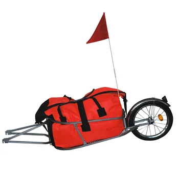 Solo Одноколесный велосипед с 16-дюймовыми шинами, Грузовой прицеп для велосипеда, Туристический Поход, Багажная тележка Изображение