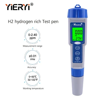 yieryi CT-8023 Ручка для тестирования качества воды, богатой водородом, H2 Измеритель водорода 0-2400 ppb/0-2,40 ppm Генераторы водорода для здоровья Изображение