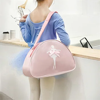 Балетные сумки для танцев, розовые женские балетные сумки для девочек, спортивные танцевальные сумки для девочек, танцевальный рюкзак, Детская балетная сумка, сумочка Изображение