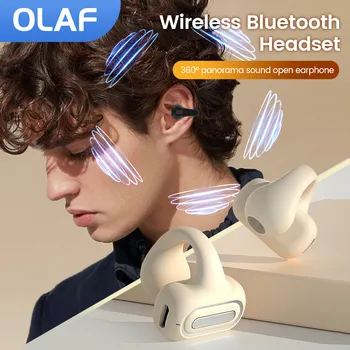 Беспроводная Bluetooth-гарнитура OLAF Fone, зажим для ушей, наушники для мобильных телефонов, Наушники Bluetooth с микрофоном, ушной крючок, наушники громкой связи Изображение