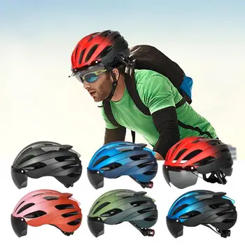 Велосипедные шлемы, Велосипедный шлем, цельнолитый Дорожный горный Съемный солнцезащитный козырек, шлемы для горных и шоссейных велосипедов для всех Изображение