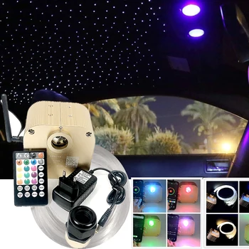 Волоконно-оптический светильник Twinkle 16 Вт Оптический Звездный потолочный комплект Bluetooth APP Control Звездный Автомобиль Светодиодный Светильник для Детской комнаты RGBW ЦВЕТ золотистый новый Изображение