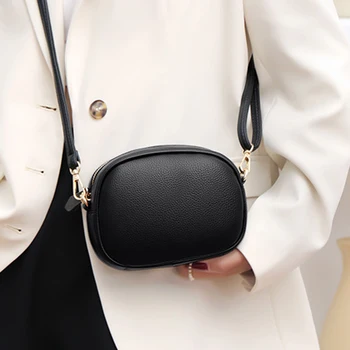 Высококачественные Однотонные Женские мини-сумки через плечо, дизайн для качественных повседневных сумок 2023lovely Изображение