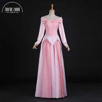 Высококачественный костюм принцессы Авроры для Косплея, платье для взрослых женщин, платье на заказ, бесплатная доставка Изображение