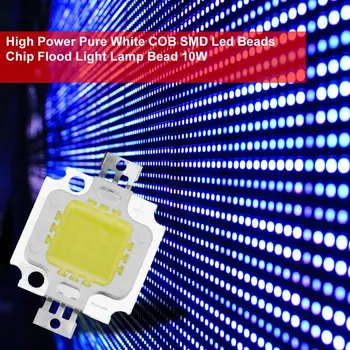 Высокомощный Чистый Белый COB SMD Светодиодный чип, прожектор, лампа, шарик 10 Вт, Низкое тепловыделение, экономия энергии, Экологичность Изображение