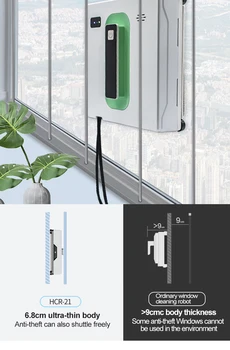 Двусторонний Автоматический Разбрызгиватель воды Tuya App Control Умный Робот-пылесос для оконного стекла с голосовой поддержкой Изображение