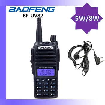 Двухканальная рация Baofeng UV-82 с двойным режимом ожидания Дальнего Действия FM-Удобный Приемопередатчик VHF/UHF Двухстороннее любительское радио PTT CB Radio Walkie Talkie Изображение
