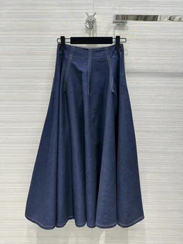 Ковбойская длинная юбка-полукомбинезон повседневная мода 2023, летняя новинка 0521 Изображение