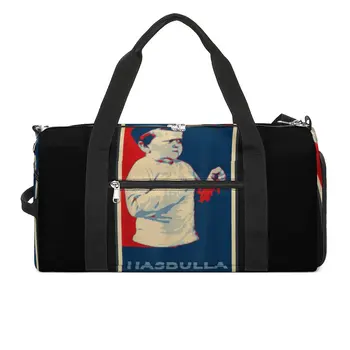 Копия спортивной сумки Hasbulla Fighting Gym Bag, спортивные сумки выходного дня с обувью, Тренировочная сумочка с принтом, Забавная сумка для фитнеса для пары Изображение