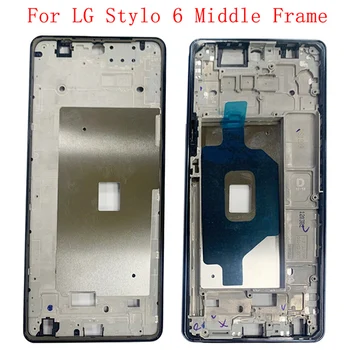 Корпус средней рамки, ЖК-панель Безель, шасси для телефона LG Stylo 6 Q730, металлические запасные части для средней рамки Изображение