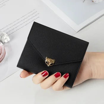 Маленький кошелек женский короткий 2022 новый корейский модный складной студенческий милый Мини-кошелек zero wallet Изображение