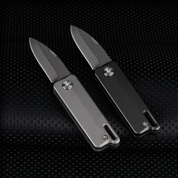 Мини EDC-нож Из Титанового сплава Туристическое снаряжение Распаковка Мини-Нож Брелок Подвесной Открытый Многофункциональный Нож карманный нож Изображение