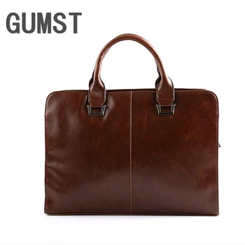 Мужская сумка, повседневный мужской портфель, сумки через плечо, сумка-мессенджер для ноутбука, мужская кожаная мужская дорожная сумка Изображение