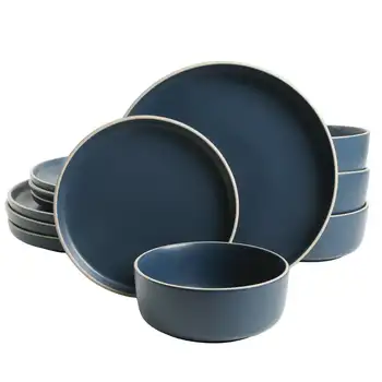 Набор столовых приборов Essential Cobalt, набор вилок из 12 предметов, Набор кухонных столовых приборов Изображение