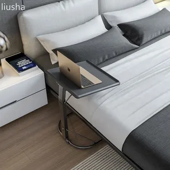 Несколько углов компьютерного стола можно приподнять, раскладной столик для ноутбука, диван, гостиная, спальня, передвижной стол, регулируемый стол Изображение
