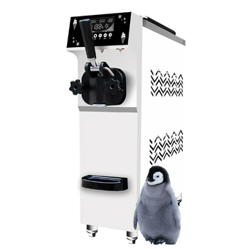 Новая одноголовочная Мини-машина для Мягкого Мороженого Автоматический Производитель Мороженого Цифровой дисплей Изображение