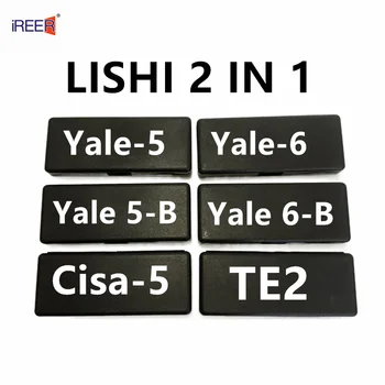 Новый Инструмент 2в1 Lishi 2 В 1 CISA-5 YALE-5 YALE5-B YALE6 YALE6-B TE2 Считыватель ключей Декодер для Слесарных Ремонтных инструментов Изображение