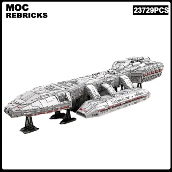 НОВЫЙ Межзвездный фильм Spacefortress MOC Galactica Коллекция строительных блоков Эксперты высокой сложности Собирают модели кирпичных игрушек Изображение