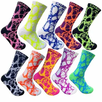 Носки для экипажа, мужские индивидуальные носки с модным принтом в стиле хип-хоп, скейтборд, баскетбольные спортивные носки, Хлопковые черные носки Изображение
