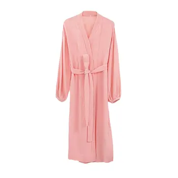 Пижамы в повседневном стиле, Дышащий халат для сна, Приятная для кожи Ночная одежда Изображение