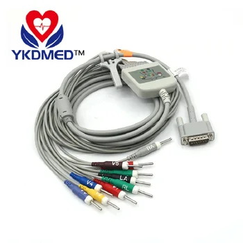 Провода ЭКГ-кабеля с 10 выводами для монитора пациента M1170A, M1711A, M1712A, M2662A din3.0/ AHA 20резистентность Изображение