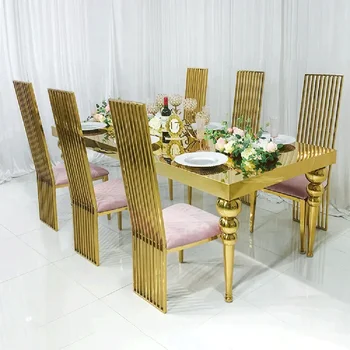 Просмотреть увеличенное изображение Добавить для сравнения Поделиться Свадебной мебелью обеденный стол в помещении для свадебного мероприятия Изображение