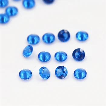 Размер 1 мм ~ 3 мм Круглая форма Морской Синий Нано Синтетический драгоценный камень Изображение