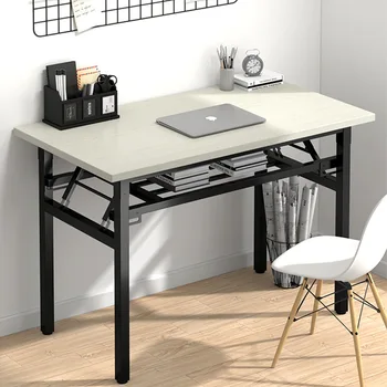 Складной тренировочный стол, Простой арендованный стол, Современный домашний настольный стол, Спальня, Студенческий письменный стол, Простой длинный стол Изображение