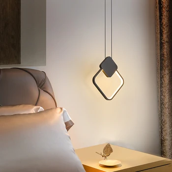 Современный Светодиодный подвесной светильник Bedsied, подвесной светильник для потолка, спальня, гостиная, Скандинавский железный домашний декор, осветительный прибор Изображение