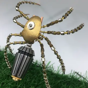 Техника для насекомых в стиле стимпанк, тарантул, цельнометаллическая игрушка ручной работы, маленькие украшения ручной работы  - Готовый продукт Изображение