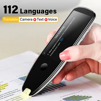 Умный переводчик 112 языков, Голосовой текст, Камера для перевода в режиме реального времени, Сканирующая ручка для деловых поездок за границу, продажа Изображение