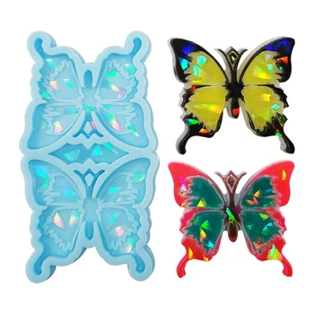 Форма для брелка из смолы, форма для подвески в виде бабочки, формы для ювелирных изделий из смолы Изображение