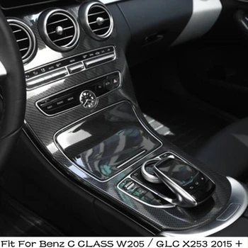 Центральное Управление Панель Переключения Передач Декоративная Крышка Отделка Аксессуары Для Интерьера Mercedes Benz C CLASS W205/GLC X253 2015-2019 Изображение