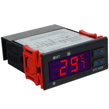 Цифровой регулятор температуры STC-9200 Thermoregulatorre С функцией сигнализации вентилятора размораживания AC 220V Изображение